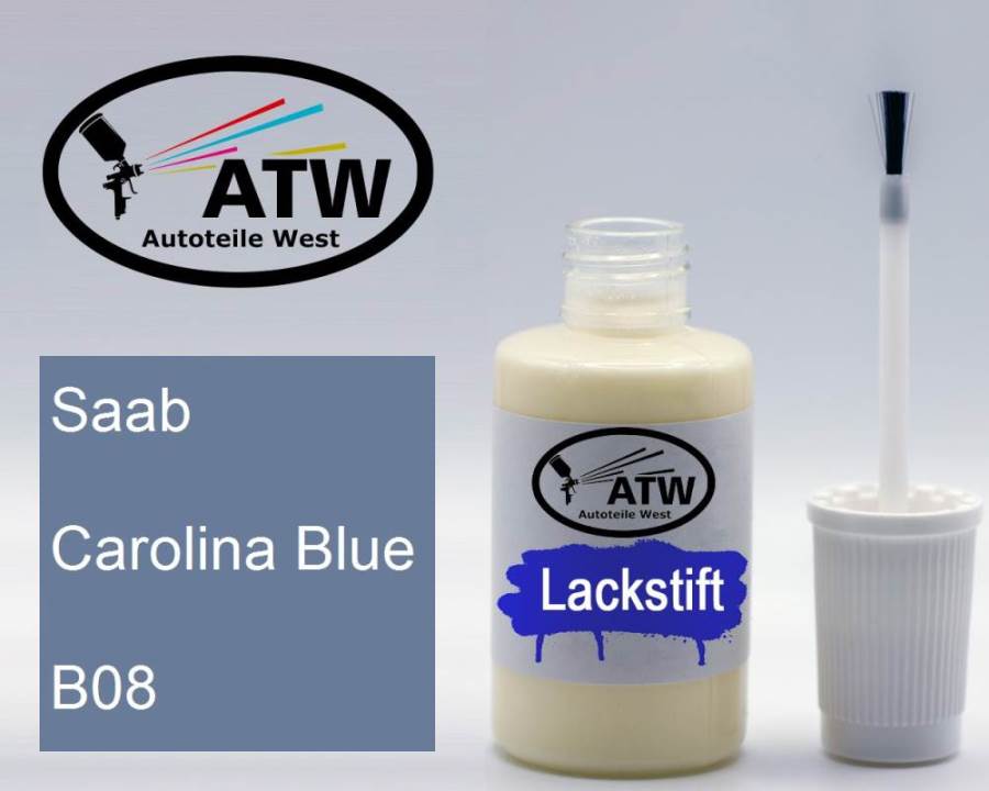 Saab, Carolina Blue, B08: 20ml Lackstift, von ATW Autoteile West.